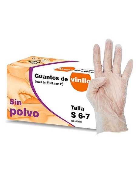 Guantes vinilo sin polvo