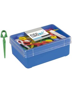 Eurostil pinza tijera plástico caja 60 unidades