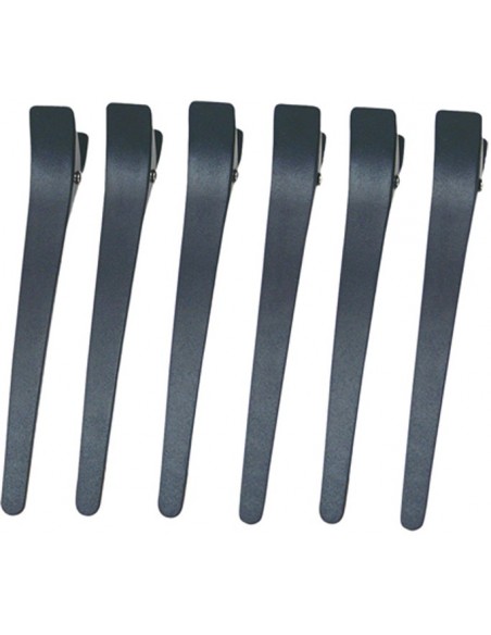 Eurostil pinza pato carbono negra 6 unidades