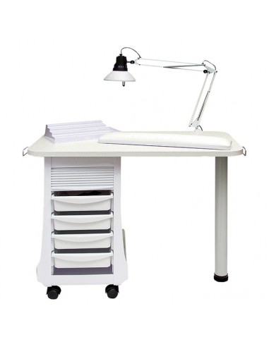 Mesa de manicura con lámpara