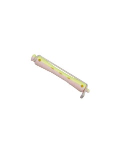 Eurostil bigudí plástico bicolor amarillo y rosa corto